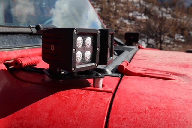 Single/Dual Cowl Light Mounts Jeep JL Wrangler & JT Gladiator