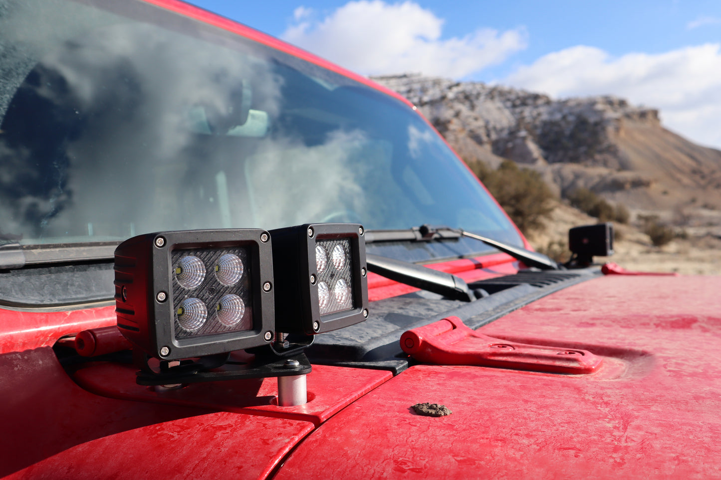 Single/Dual Cowl Light Mounts Jeep JL Wrangler & JT Gladiator